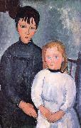 Amedeo Modigliani Iwo cbidren Germany oil painting artist